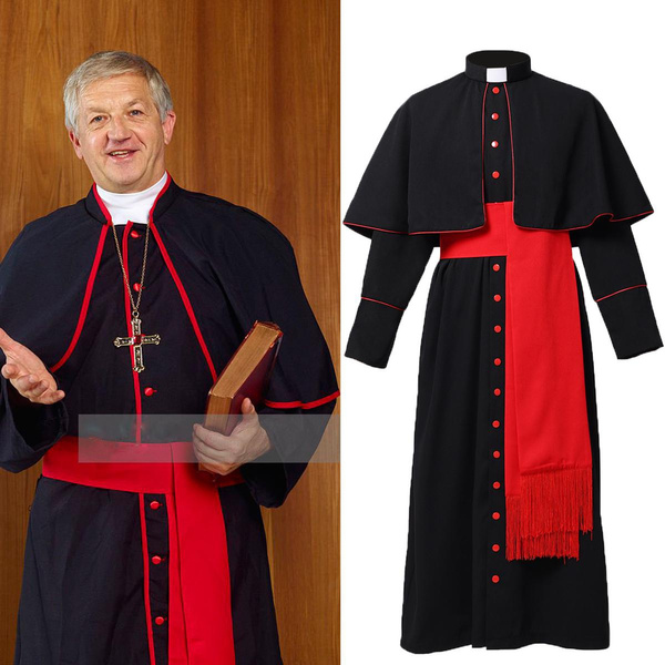 Catholic Priest Roman Soutane Pope Cassock Medieval Clergy Robe | Wish