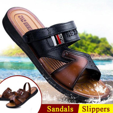 Sandals & Flip Flops, Plus Size, breathablesandal, leather