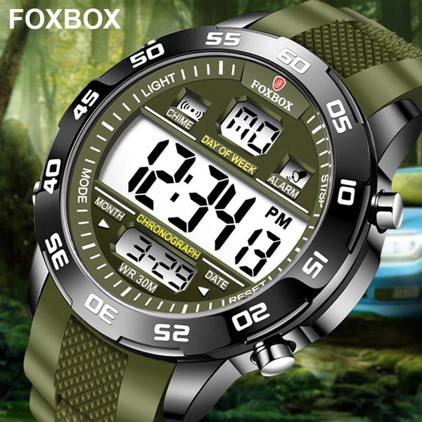 2023 LIGE FOXBOX Luxury Sport Men Watches Military Waterproof Eletronic