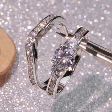 DIAMOND, Jewelry, 925 silver rings, wedding ring