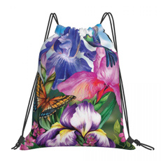 irisesspringdrawstringbagsgymbag, Drawstring Bags, drawstring backpack, Spring