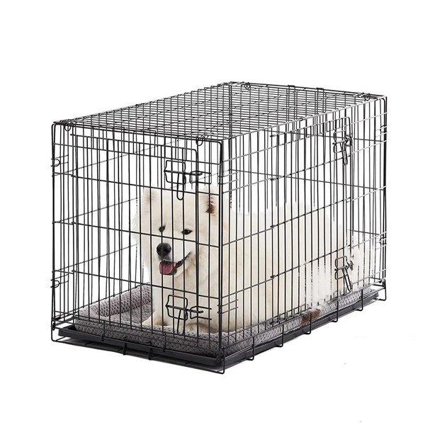 Curated visual reference: Visual Reference: Vibrant Life Double Door Folding Metal Wire Dog Crate With