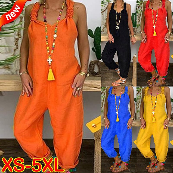 Amazon.com: Womens Rompers Plus Size Women's Street Style Women's Cotton  Denim Worn Out Suspender Jumpsuit (Blue, XL) : Clothing, Shoes & Jewelry