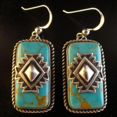 Antique, Earring, Turquoise, Fashion