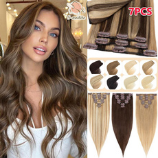 hairextensionsclipin, Head, clip in hair extensions, clipinomberhair