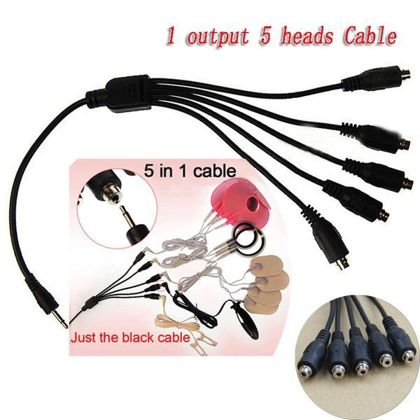 EROTIC 1 PC Electro Shock Sex Kit Accessories Wires ,1 output 5 Head ...
