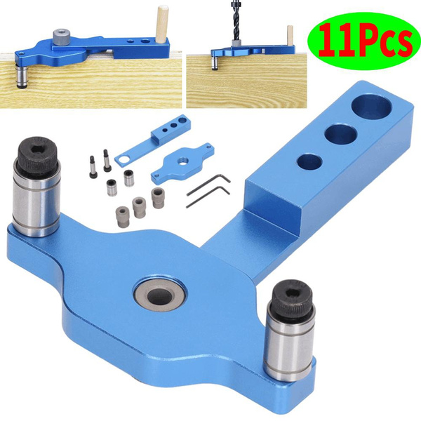Drill Guide Jig Kit, 11Pcs Drill Hole Guide Jig Aluminium Alloy Dowel
