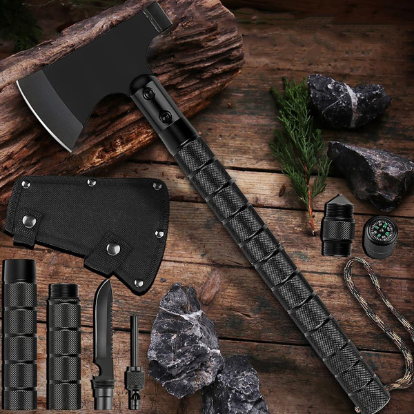 Foldable Tactical Axe Multi Tool Kit Emergency Gear Tourist AXE ...