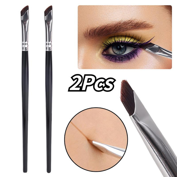 2Pcs New Multifunctional Knife Edge Makeup Brush Sickle Eyeliner Brush