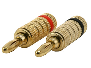 Plug, goldplated, bananaplug, gold