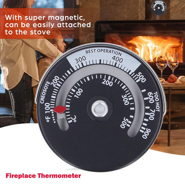 Aluminum Alloy Stove Thermometer Wood Stove Thermometer Fire Stove Pipe