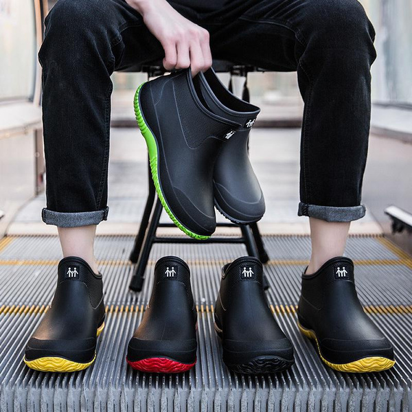 High Top Rainshoes Men's Waterproof Rain Boots NonSlip Boots Chef