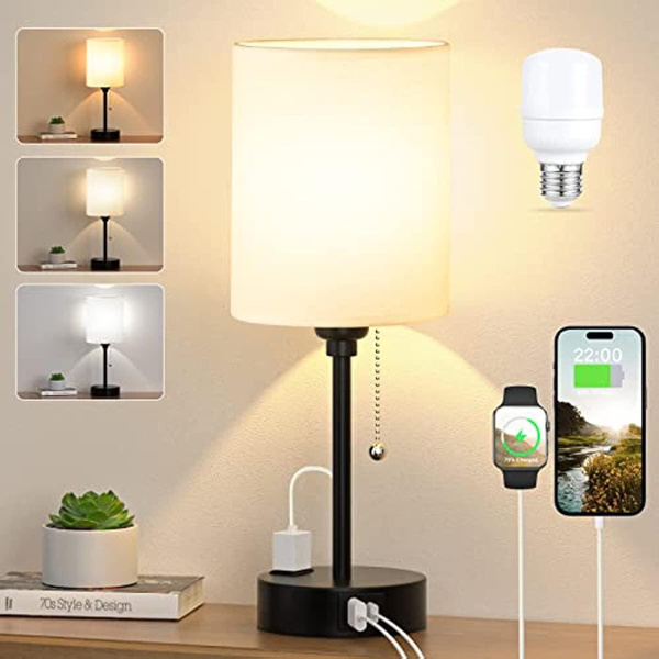 Bedside lamps store with outlets