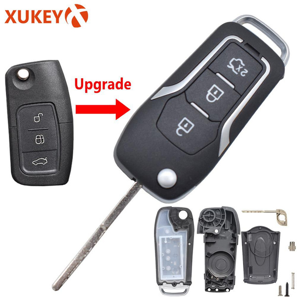 XUKEY Guscio In Silicone Per Telecomando Chiave Saab 9-3 / 9-5 (1999-2009) - Protezione Morbida Anti Graffio, 3 Pulsanti, Nero