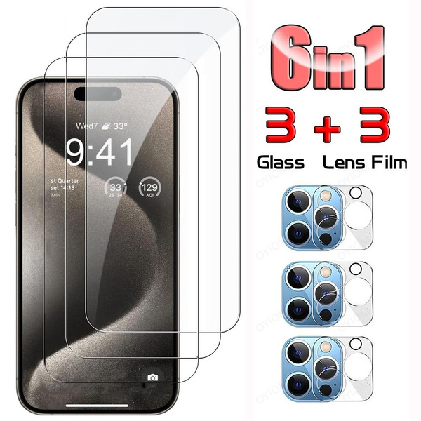 3-Pack HD Tempered Glass Camera Lens Protector for iPhone 15 Pro / iPhone  15 Pro Max - HD Accessory