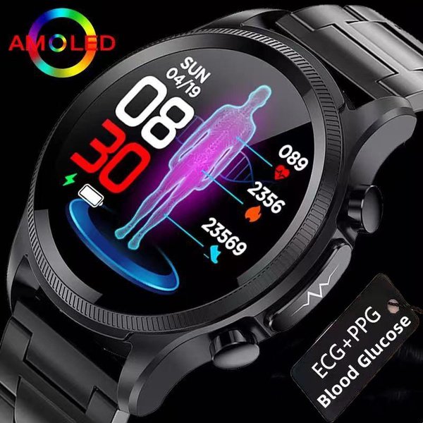 New Cordiac Blood Glucose Highend Smart Watch Men ECG Blood Pressure