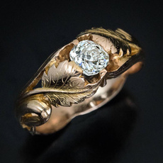 DIAMOND, Sapphire, gold, 18k gold ring