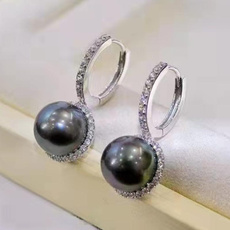 Sterling, Pearl Earrings, Wedding, sterling silver