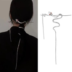 hair, Pins, forhairstylingaccessorie, snakeshapetasselhairstick