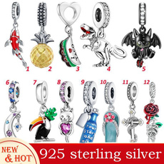 Sterling, 925 sterling silver, Bottle, birdcharm