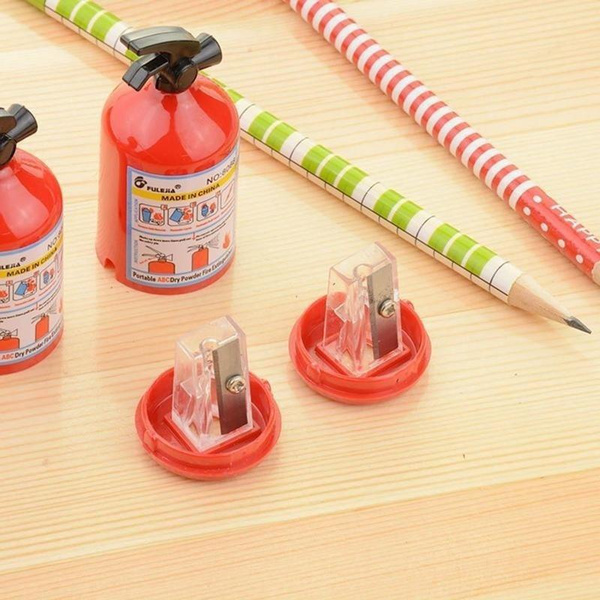 2pc Pencil Sharpener Creative Fire Extinguisher Shape Student
