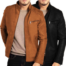 Stand Collar, motorcyclejacket, Jackets/Coats, Sleeve