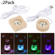 Crystal, led, usb, Wooden