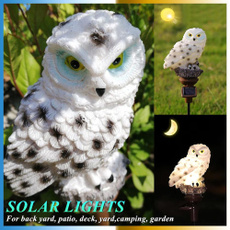 Owl, gardendecorationsoutdoorclearance, led, solarlightsoutdoor