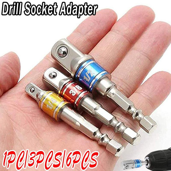 1PC/3PCS/6PCS Square Nut Driver Drill Impact Socket Extension Bit