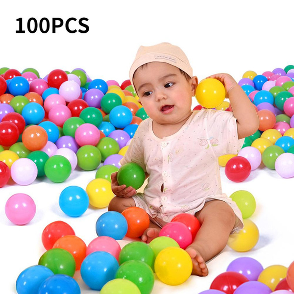 100PCS Colorful Ball Soft Plastic Ocean Ball Funny Baby Kid Swim Ball ...