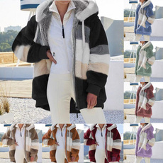 fashion women, zipperjacket, loosecoat, Winter Coat Women