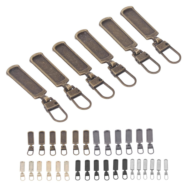 Zipper Pull Tab,6Pcs Zipper Pull Tab Rustproof Detachable Colred Zipper  Pull Replacement For Clothing Luggage Shoes Toys