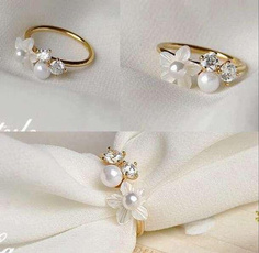 roseflowerring, DIAMOND, wedding ring, gold