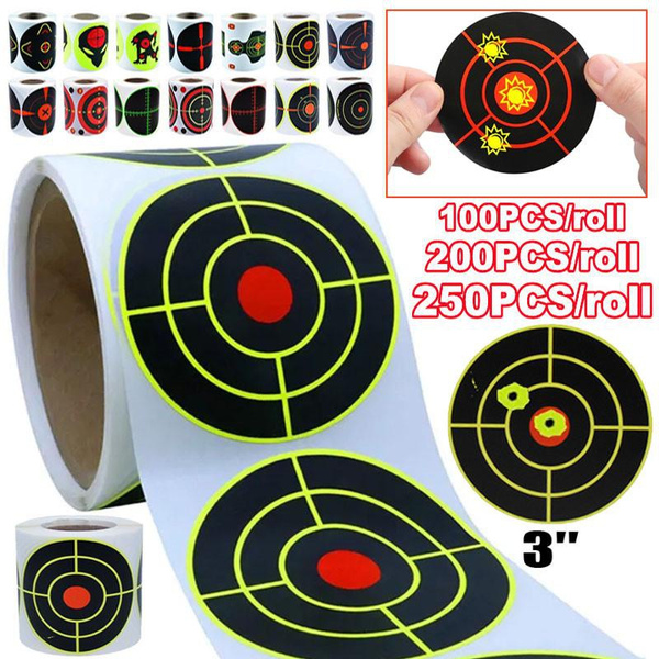 Shooting Target Stickers for Rifle Pistol Air Pellet Airsoft Guns ...