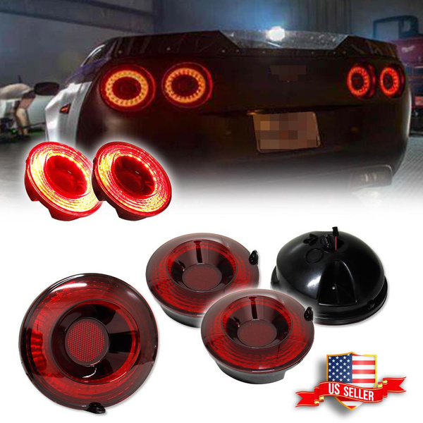 For 20052013 Chevrolet Corvette C6 LED Red Halo Ring Rear Brake Tail