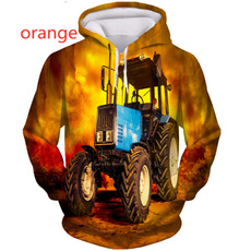 Couple Hoodies, 3D hoodies, Tractor, printed
