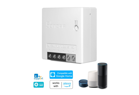 SONOFF MINI R2 DIY Two Way Smart Switch Small Body Remote Control WiFi  Switch Support An External Switch Work With Google Home/Nest IFTTT & Alexa