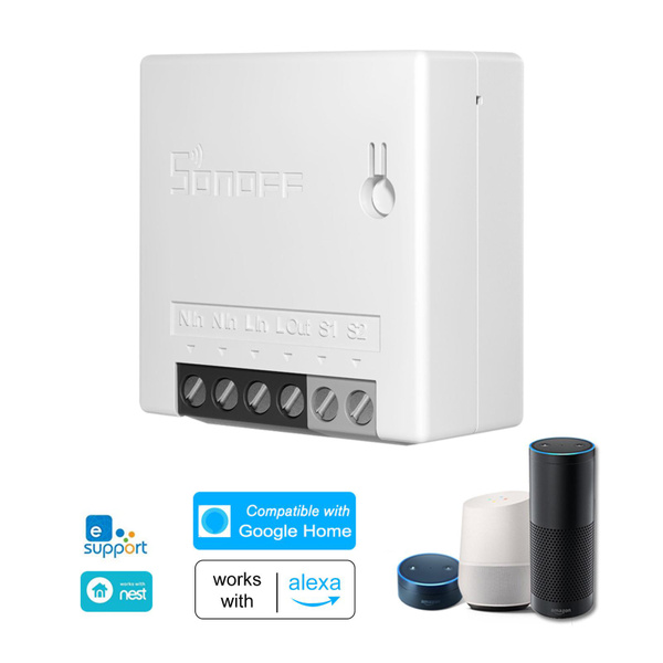 SONOFF MINI R2 DIY Two Way Smart Switch Small Body Remote Control WiFi  Switch Support An External Switch Work With Google Home/Nest IFTTT & Alexa
