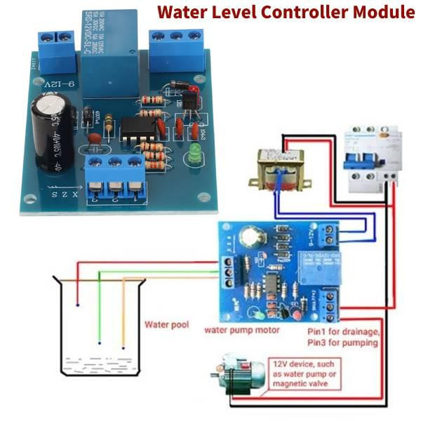 NEWEST Water Level Controller Module 12V Automatic Level Relay Circuit ...