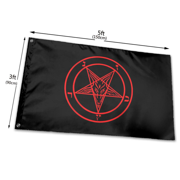 90x150cm Roman Catholic Church Knights Templar BAPHOMET CHURCH OF Satan ...