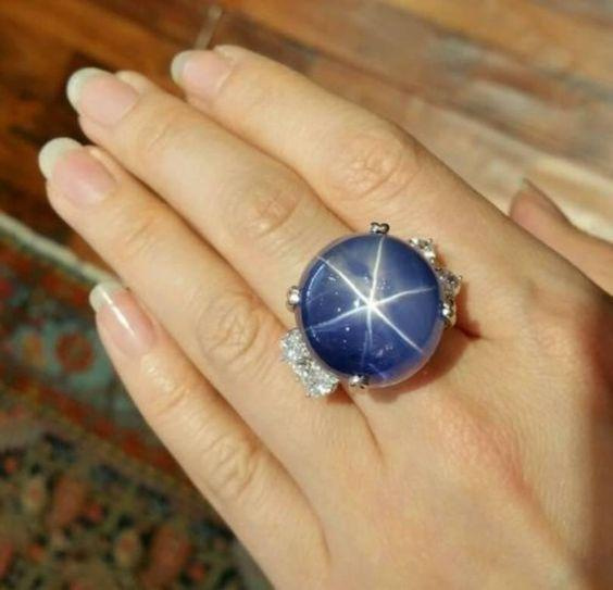 New Star Blue Star Stone Ring in the Night Sky Wish