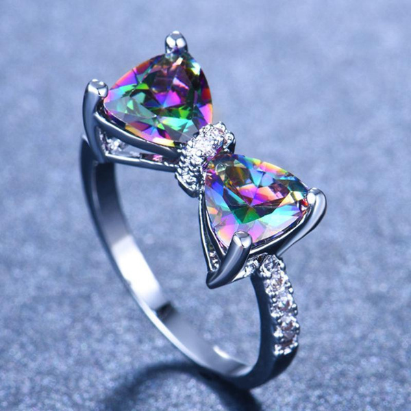 Rose Quartz Silver Crystal Gemstone Rings, Stacking Rings For Women,  Handmade | eBay