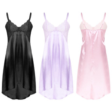 Dress, Satin, Sleepwear, Lace