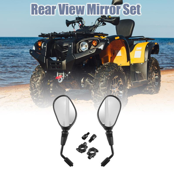 ATV Rear View Mirror 7/8" Motorcycle Handlebar Rearview Side Mirrors