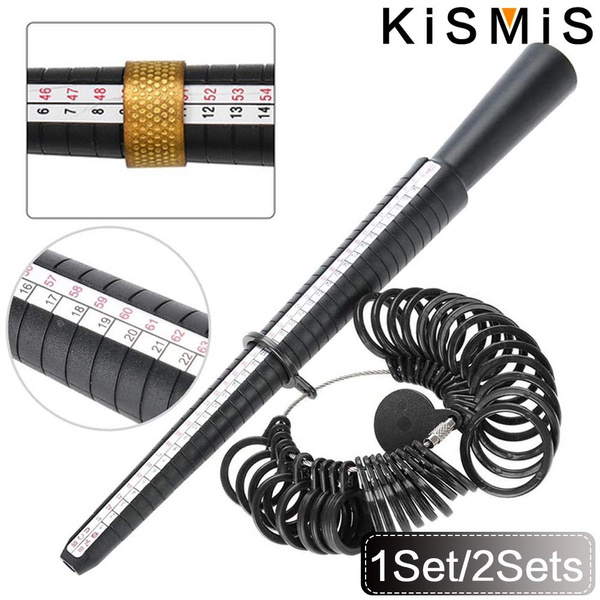 KISMIS 1Set/2Sets Ring Sizer UK/US Ring Measurement Tool Sizes Women Men Ring  Size Measure Finger Ring Gauge Kit