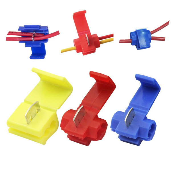 Quick Splice Snap Wire Connector 50pcs Red 22 Through 18 Gauge 50pcs