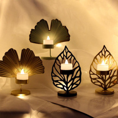 Candleholders, candlelightstand, leaf, Decoración del hogar