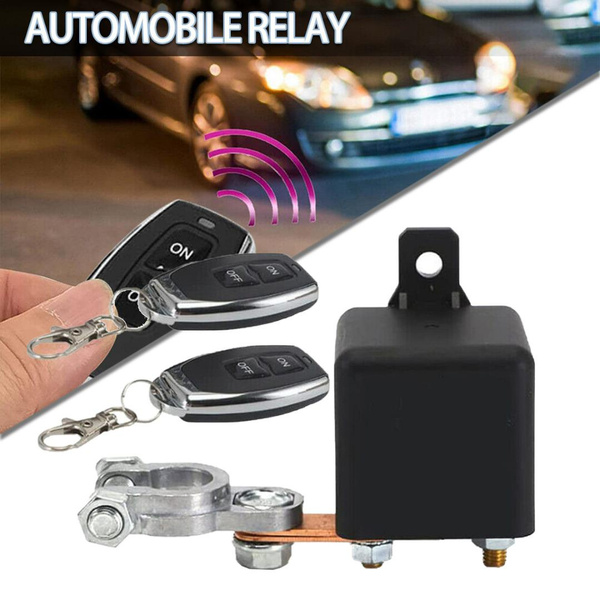 Newly 12V Wireless Dual Remote Car Battery Disconnect Relay Master Kill