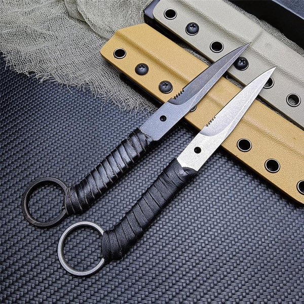 Bastinelli Small Straight Self Defense Fixed Blade Knife 8Cr13Mov Sharp