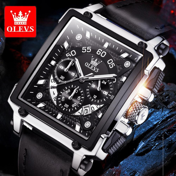 OLEVS Original Watch for Men Montres À Quartz Top Brand Luxury Hollow ...